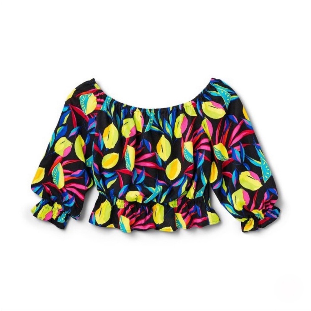 Target Tabitha Brown Lemon Print Top